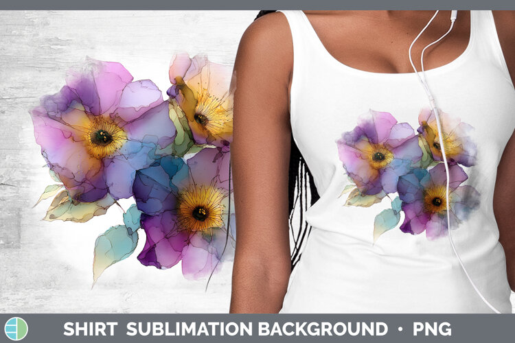 GorgeousFlowers 02 Alcohol Ink Shirt design.
