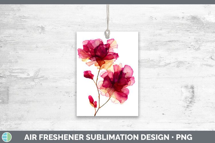 GorgeousFlowers 02 Alcohol Ink Air Freshener design.