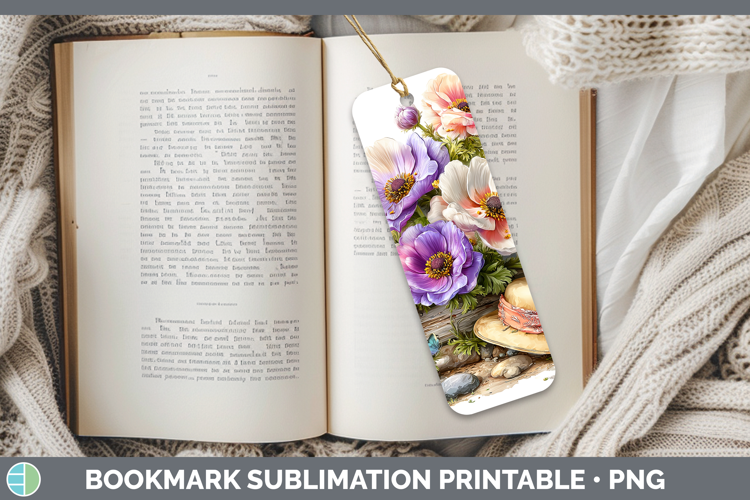 Flowers 02 Bandana Summer Anemone Bookmark Sublimation Print