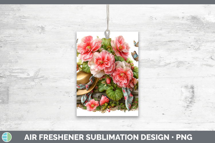 Flowers 02 Bandana Summer Begonia Air Freshener Sublimation