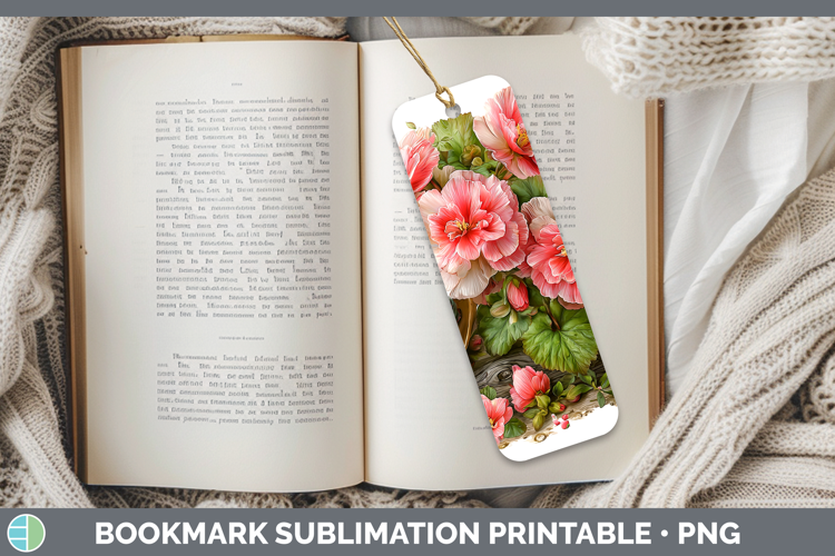 Flowers 02 Bandana Summer Begonia Bookmark Sublimation Print