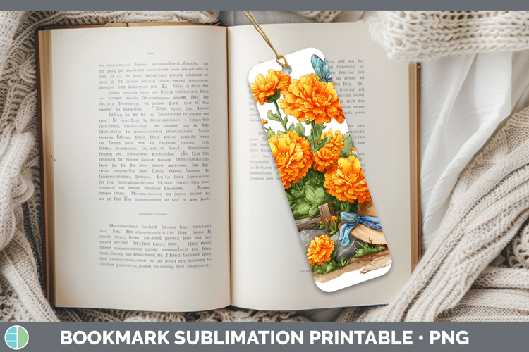 Flowers 02 Bandana Summer Calendula Bookmark Sublimation Pri