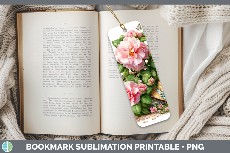 Flowers 02 Bandana Summer Camellia Bookmark Sublimation Prin