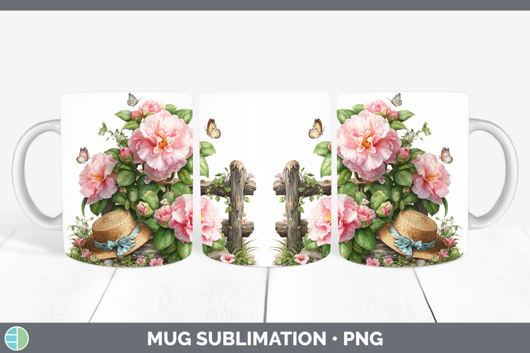 Flowers 02 Bandana Summer Camellia Mug Wrap Sublimation Coff