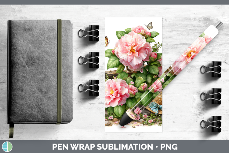 Flowers 02 Bandana Summer Camellia Pen Wrap Sublimation Pen