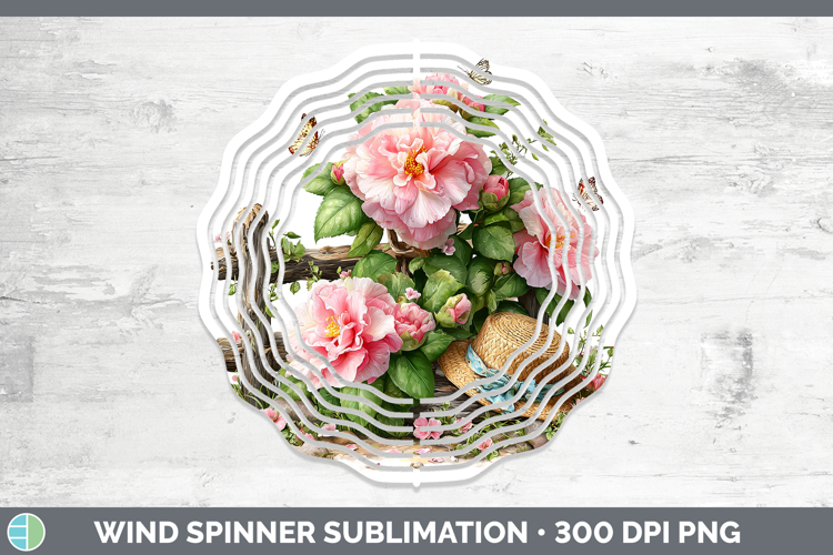 Flowers 02 Bandana Summer Camellia Wind Spinner Sublimation