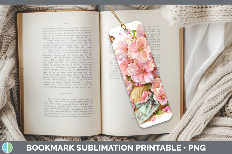 Flowers 02 Bandana Summer Cherry Blossom Bookmark Sublimatio