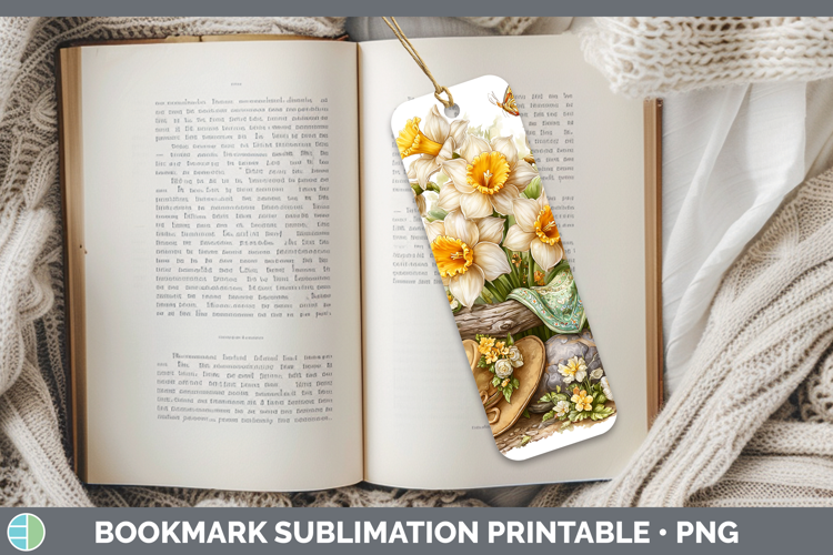 Flowers 02 Bandana Summer Daffodil Bookmark Sublimation Prin