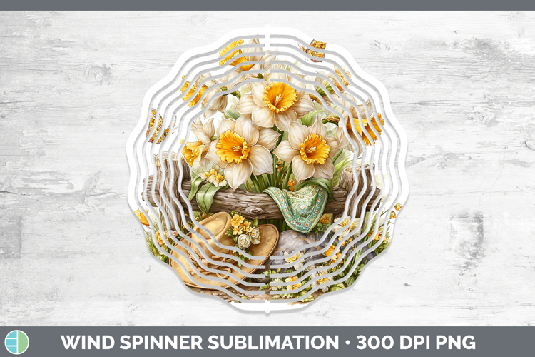 Flowers 02 Bandana Summer Daffodil Wind Spinner Sublimation