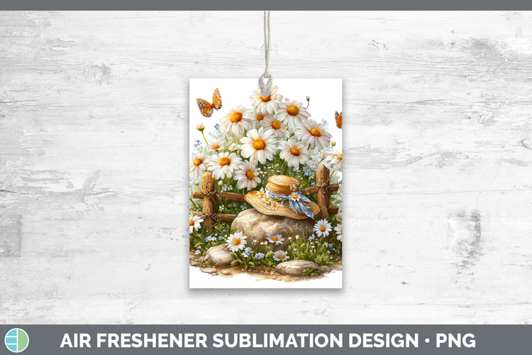 Flowers 02 Bandana Summer Daisy Air Freshener Sublimation Ca