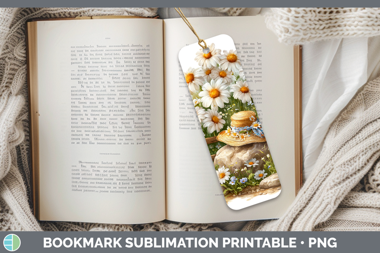 Flowers 02 Bandana Summer Daisy Bookmark Sublimation Printab