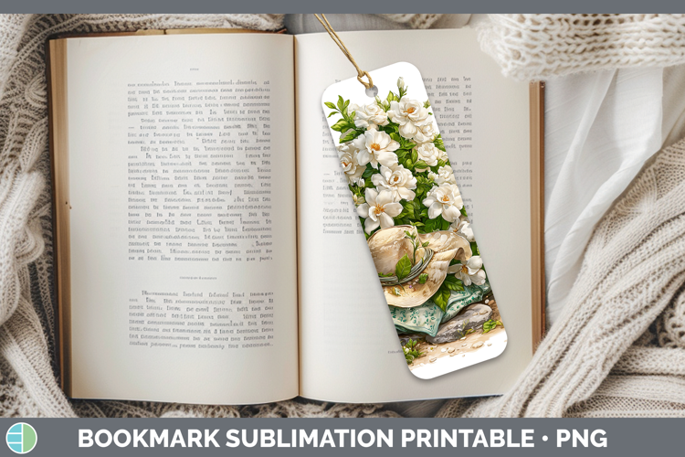 Flowers 02 Bandana Summer Gardenia Bookmark Sublimation Prin