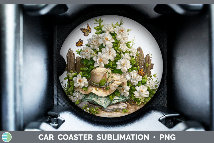 GorgeousFlowers 02 Bandana Summer Car Coaster design.