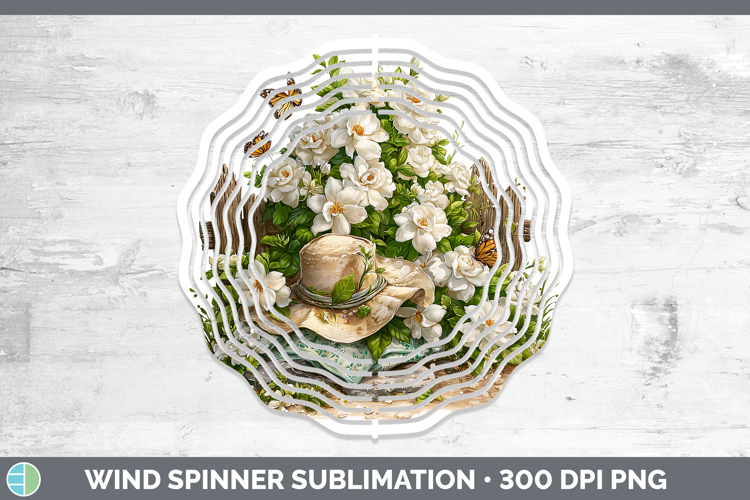 Flowers 02 Bandana Summer Gardenia Wind Spinner Sublimation