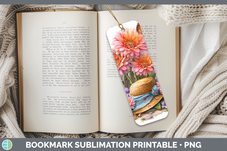 Flowers 02 Bandana Summer Gerbera Daisy Bookmark Sublimation