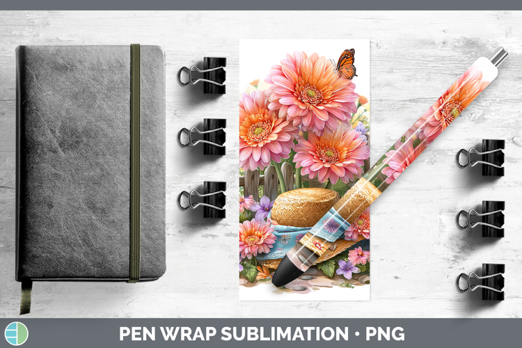Flowers 02 Bandana Summer Gerbera Daisy Pen Wrap Sublimation