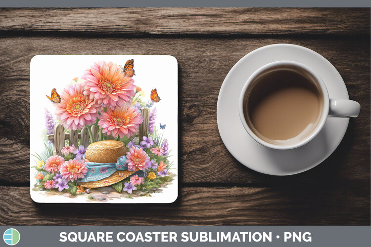 GorgeousFlowers 02 Bandana Summer Square Coaster design.
