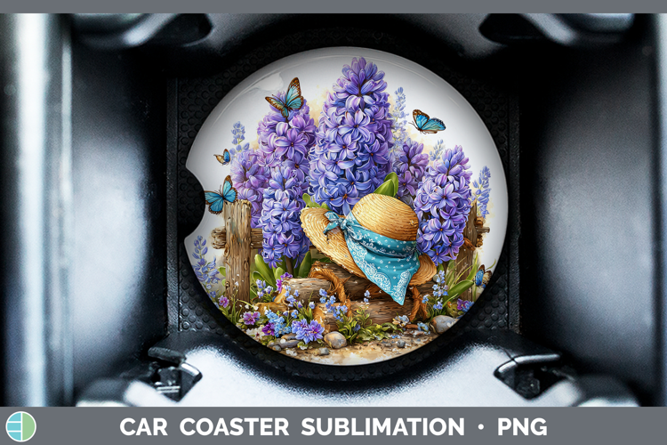 Hyacinth Car Coaster Flowers 02 Bandana Summer Sublimation