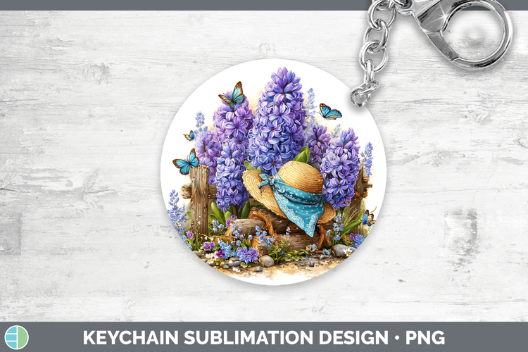 Hyacinth Keychain Flowers 02 Bandana Summer Sublimation Keyr