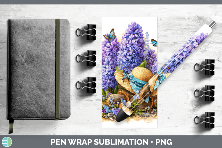 Hyacinth Pen Wrap Flowers 02 Bandana Summer Sublimation Pen