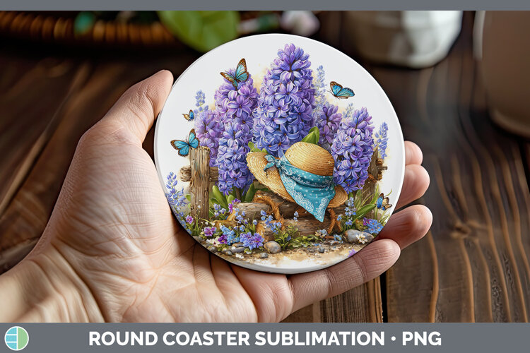 GorgeousFlowers 02 Bandana Summer Round Coaster design.