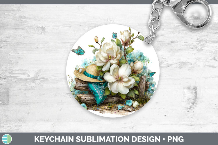 GorgeousFlowers 02 Bandana Summer Keychain design.