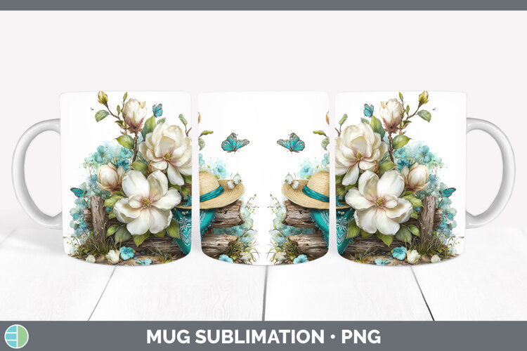 GorgeousFlowers 02 Bandana Summer Mug Wrap design.
