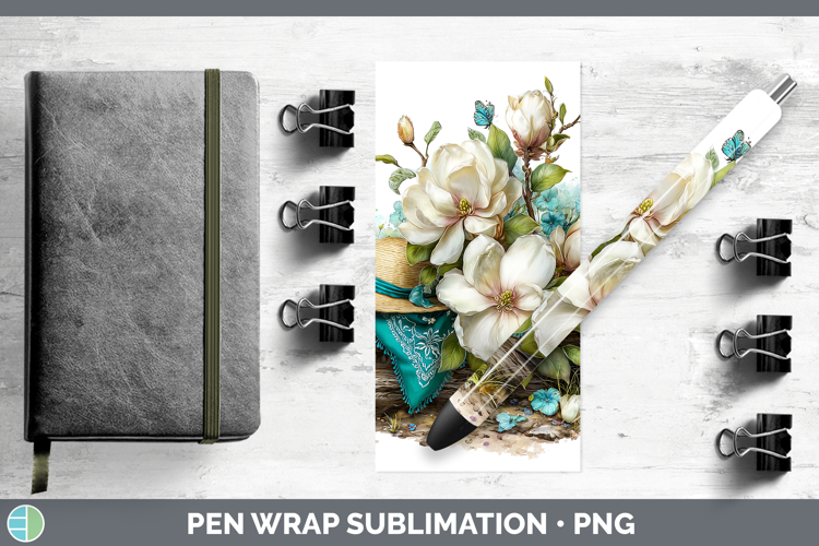 Magnolia Pen Wrap Flowers 02 Bandana Summer Sublimation Pen