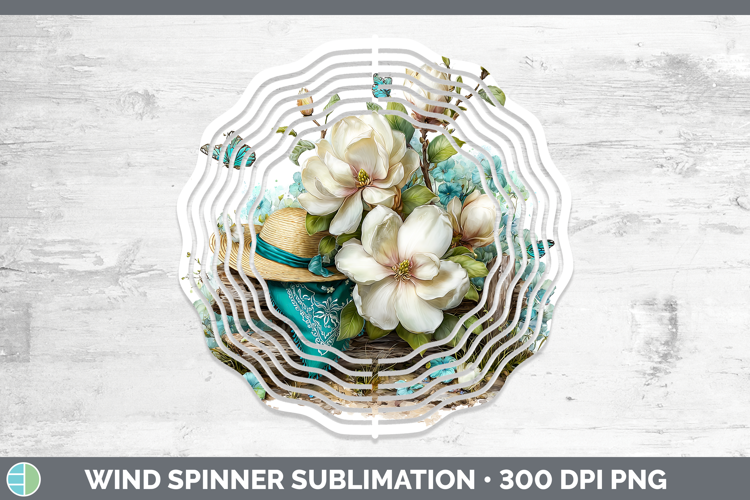 Magnolia Wind Spinner Flowers 02 Bandana Summer Sublimation
