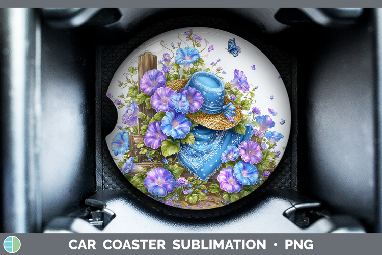 Morning Glory Car Coaster Flowers 02 Bandana Summer Sublimat