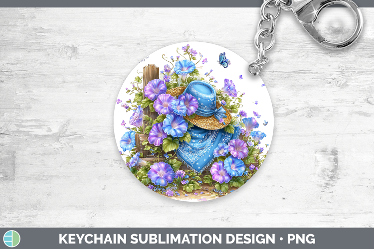 Morning Glory Keychain Flowers 02 Bandana Summer Sublimation