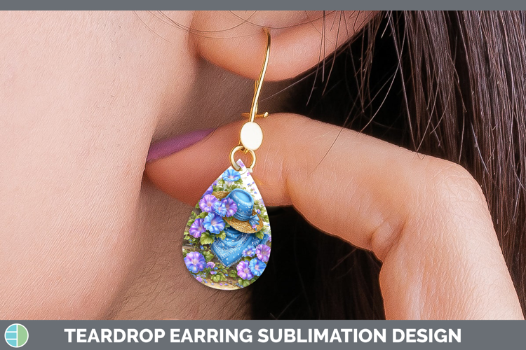 Morning Glory Teardrop Earrings Flowers 02 Bandana Summer Su