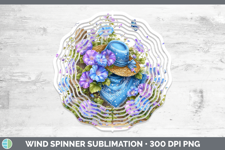 Morning Glory Wind Spinner Flowers 02 Bandana Summer Sublima