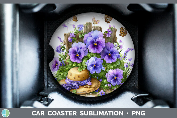 GorgeousFlowers 02 Bandana Summer Car Coaster design.