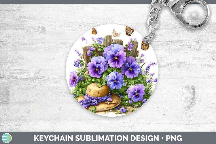 GorgeousFlowers 02 Bandana Summer Keychain design.