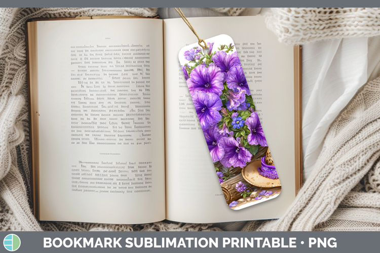Petunia Bookmark Flowers 02 Bandana Summer Sublimation Print