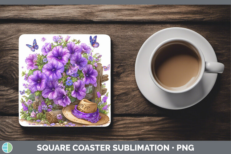 GorgeousFlowers 02 Bandana Summer Square Coaster design.
