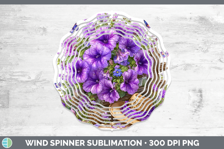 Petunia Wind Spinner Flowers 02 Bandana Summer Sublimation S