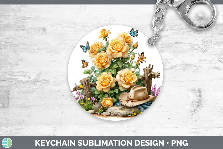 GorgeousFlowers 02 Bandana Summer Keychain design.