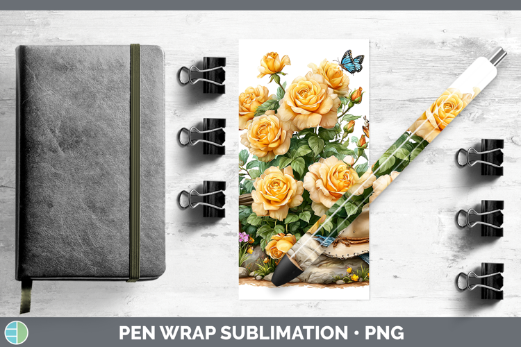 Rose Pen Wrap Flowers 02 Bandana Summer Sublimation Pen Desi