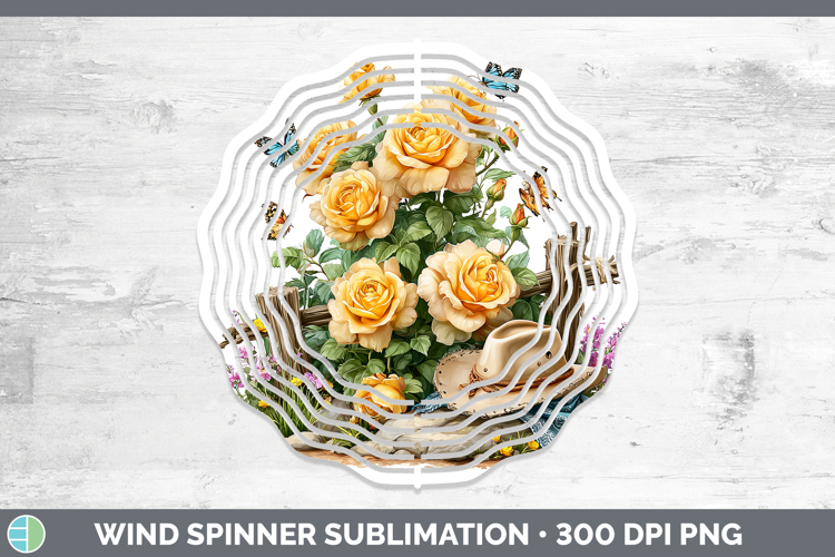 Rose Wind Spinner Flowers 02 Bandana Summer Sublimation Spin