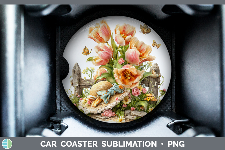 Tulip Car Coaster Flowers 02 Bandana Summer Sublimation Des