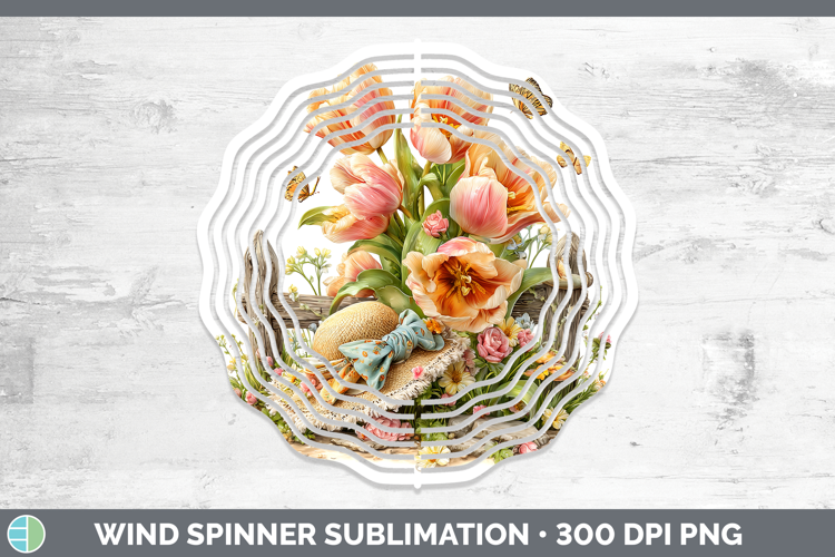 Tulip Wind Spinner Flowers 02 Bandana Summer Sublimation Spi