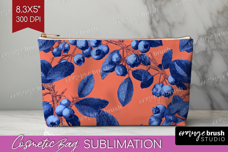 Floral Cosmetic Bag - Sping Flowers Makeup Bag PNG example image 1
