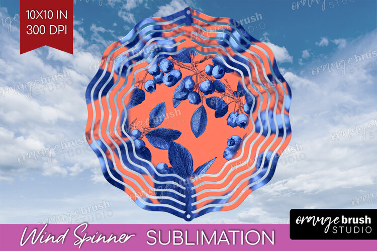 Floral Wind Spinner Sublimation PNG - Sping Flowers Round example image 1