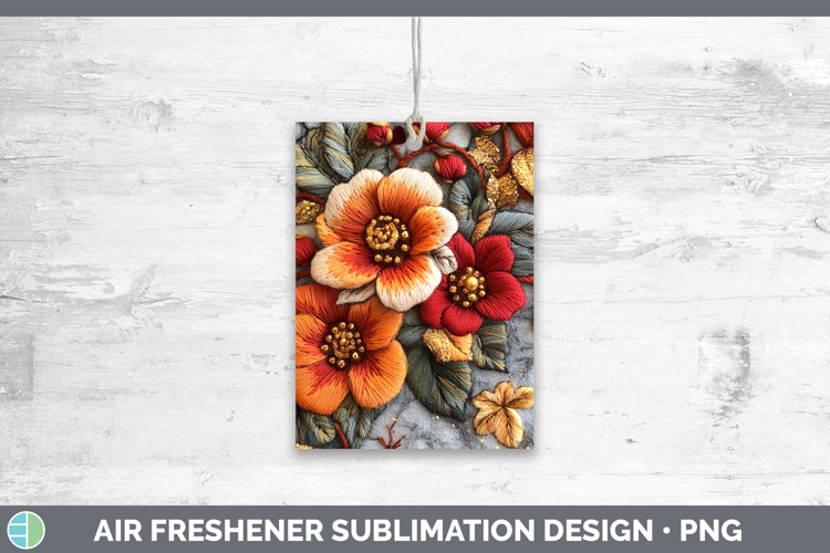 Flowers 02 Embroider Begonia Air Freshener Sublimation Car F