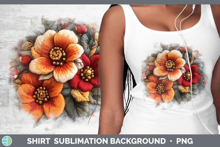 Flowers 02 Embroider Begonia Shirt Sublimation Sublimation B