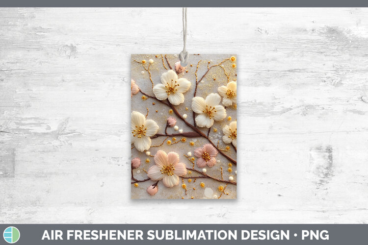 GorgeousFlowers 02 Embroider Air Freshener design.
