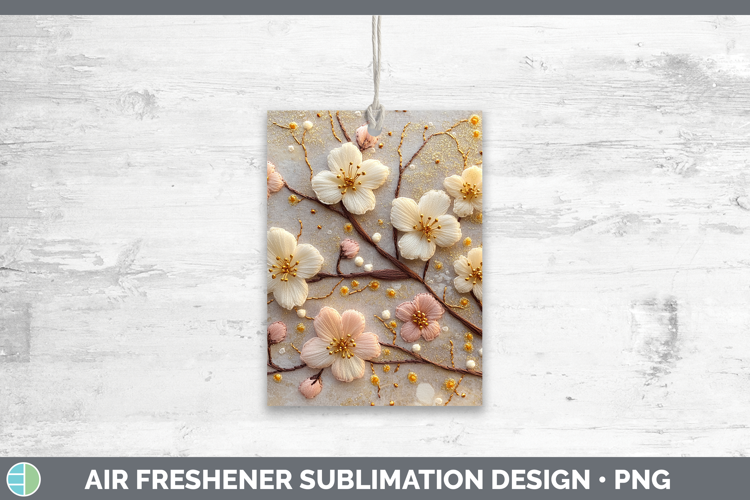 Flowers 02 Embroider Cherry Blossom Air Freshener Sublimatio