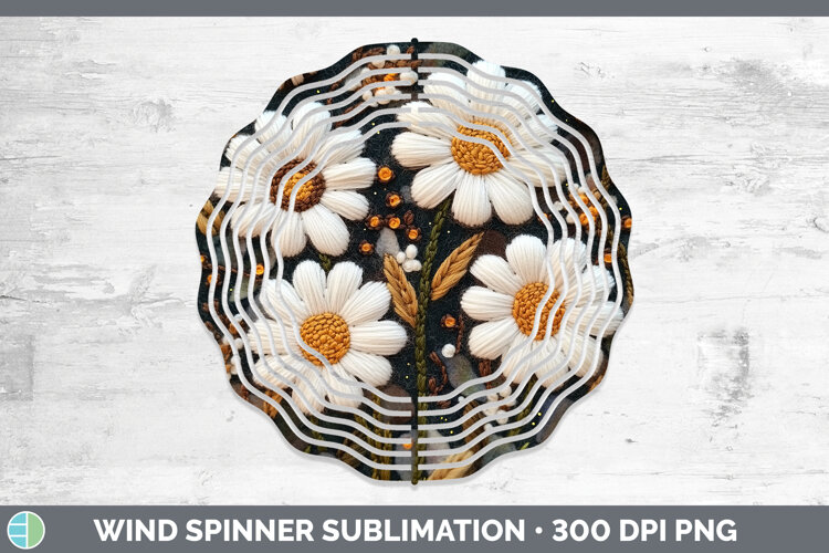 GorgeousFlowers 02 Embroider Wind Spinner design.
